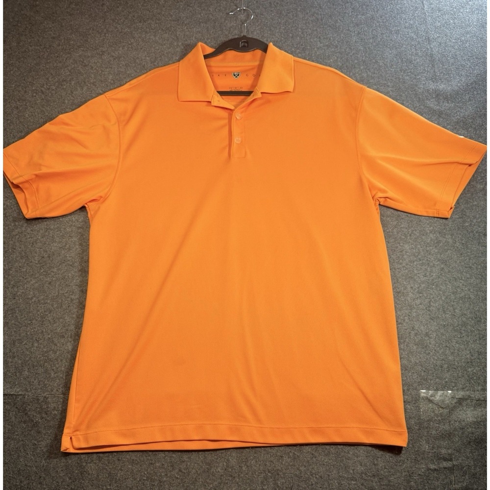 Nike Golf FitDry Orange Polo Shirt Size Large